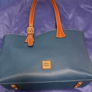 Dooney & Bourke Blue and Brown Tote